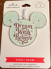 Hallmark Disney 100 Mickey Icon Dream Wish Believe Metal Christmas Ornament New
