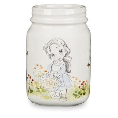 Disney Animators' Collection Mason Jar Ceramic Mug Jasmine Cinderella Belle New