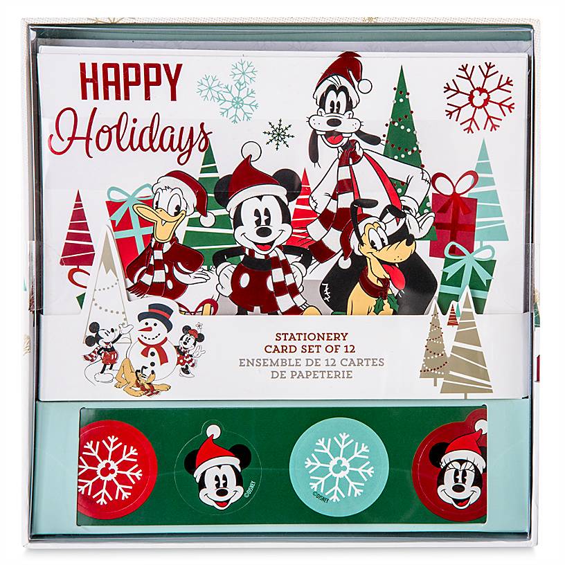 Disney Store Mickey Mouse and Friends Holiday Card Set New with Box