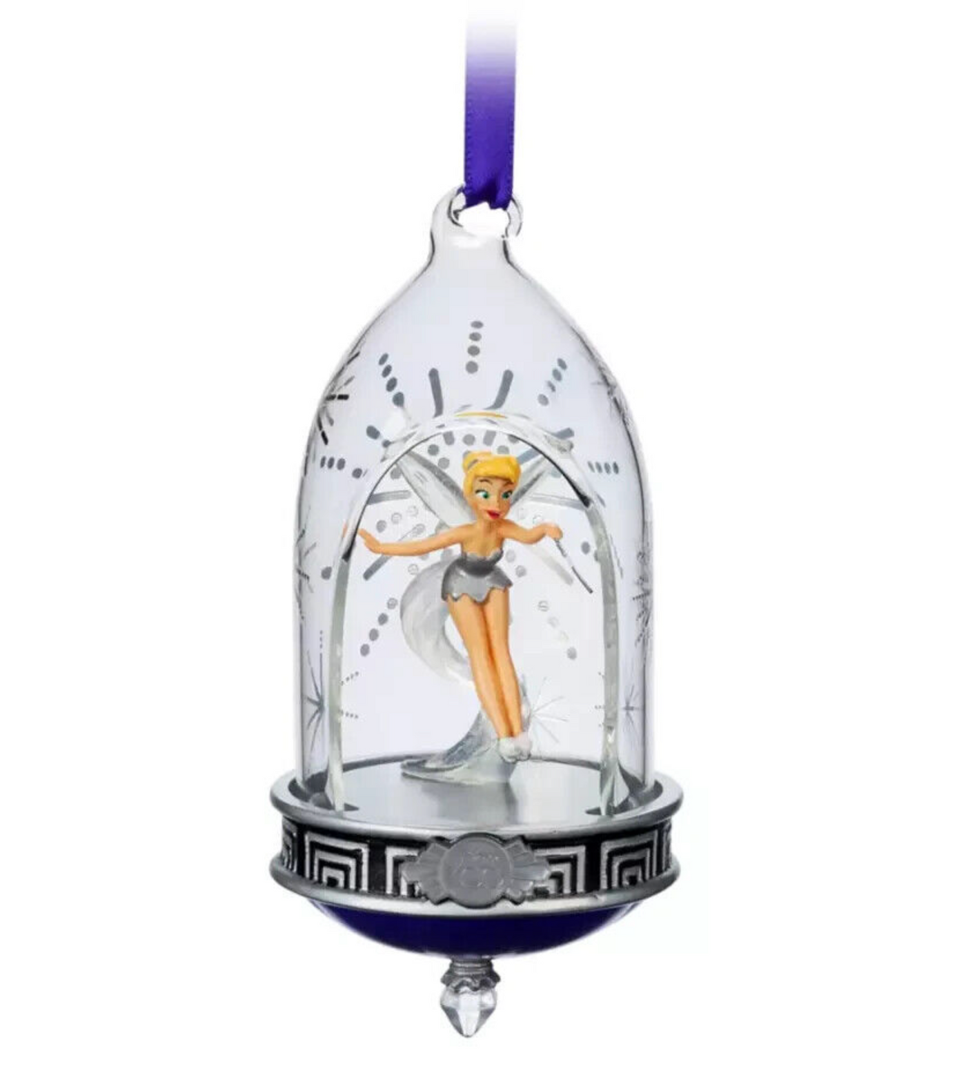 Disney 100 Years of Wonder Tinker Bell Dome Christmas Tree Ornament New with Tag