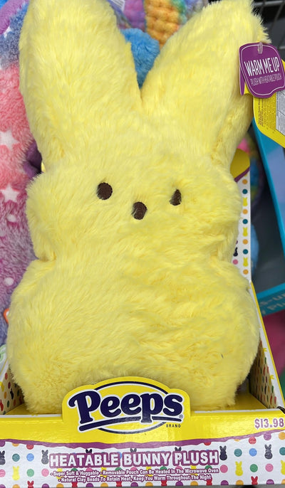 Peeps Easter Peep Bunny Heatable Warm Me Up Yellow Plush New with Box