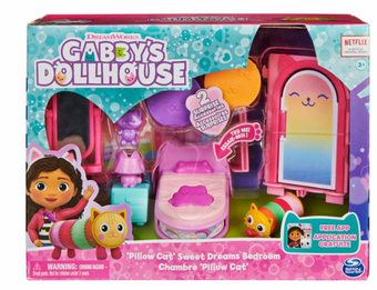Dreamworks Gabby’s Dollhouse Pillow Cat’s Sweet Dreams Bedroom Playset New