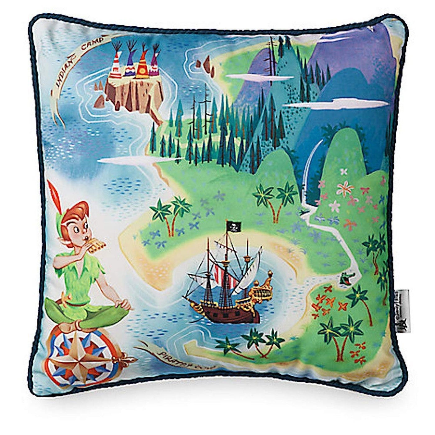 Disney Peter Pan Nerverland Pillow New With Tag