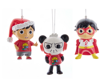 Ryans World 3 Pieces Christmas Ornament Set New Sealed