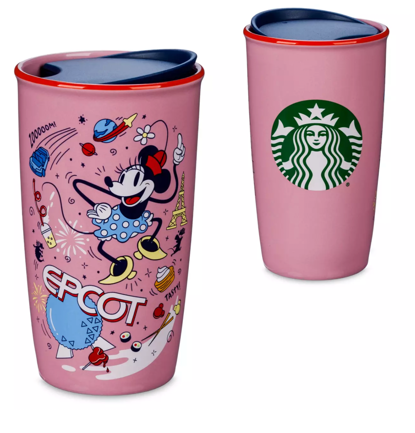 Disney Parks EPCOT Minnie Porcelain Starbucks Tumbler New