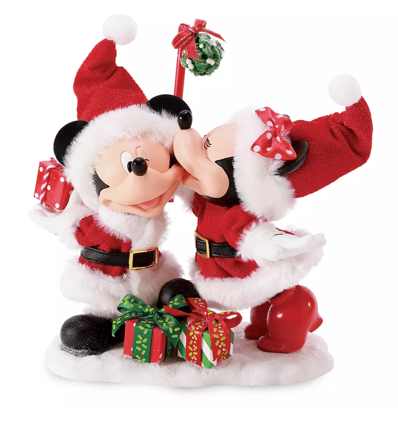 Disney Parks Mickey and Minnie Possible Dream Big Kiss Christmas Figurine New
