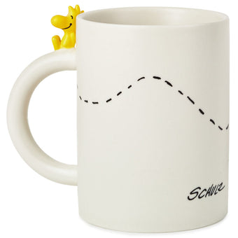 Hallmark Peanuts Dimensional Snoopy and Woodstock Mug New