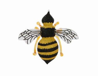 Robert Stanley Bumblebee Glass Christmas Ornament New with Tag