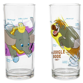 Disney Parks Ink & Paint Drinking Glass Set 1 '40s '60s New with Box