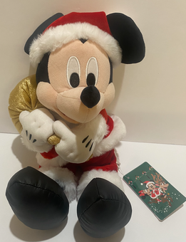 Disney Store Japan Mickey Mouse Santa Christmas Plush New with Tags