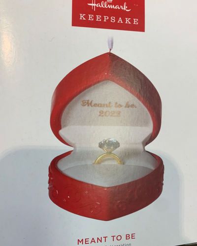 Hallmark 2022 Meant to Be Engagement Porcelain Christmas Ornament New With Box