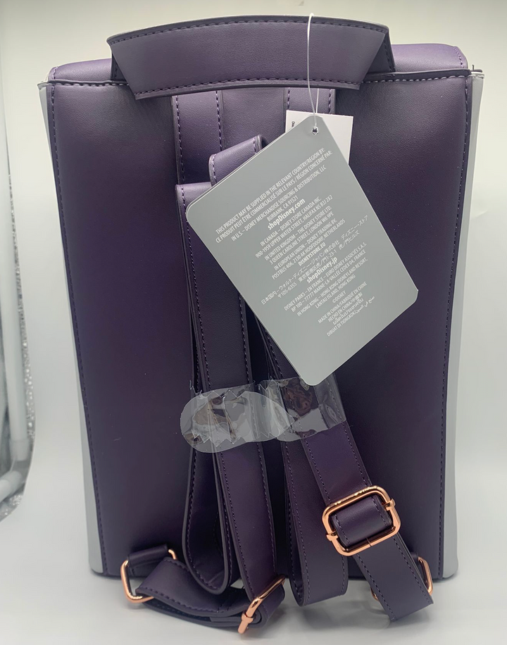 Disney Light Gray and Dark Purple \'Kiss the Bride\' Backpack Loungefly Disney Haunted Mansion Black Widow Bride Cosplay  main image 4