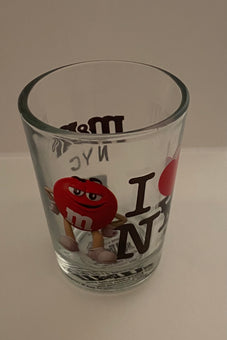 M&M's World I Love New York Clear Shot Glass New