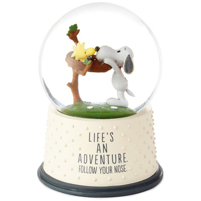 Hallmark Peanuts Life's an Adventure Resin Snow Globe New