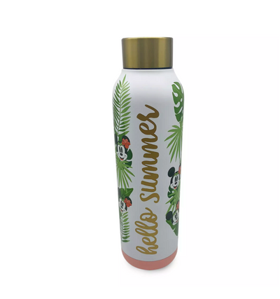 Disney Parks Mickey and Minnie Tropical Stainless Steel Water Bottle New