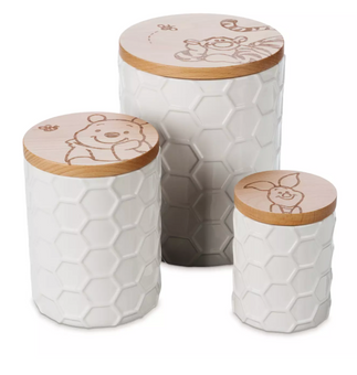 Disney Winnie the Pooh Tigger Piglet Kitchen Ceramic Container Set New