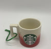 Disney WDW Mickey Santa Starbucks Holiday Christmas Espresso Cup Ornament New