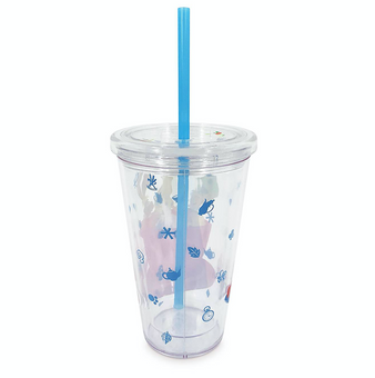 Disney Parks Alice in Wonderland Mad Tea Party Tumbler with Straw New