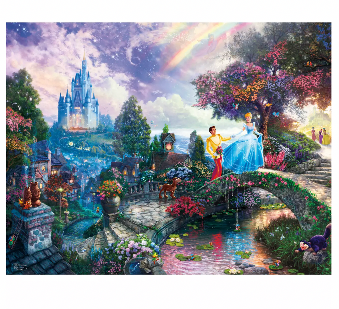 Disney Parks Pinocchio Cinderella Tinker Bell Snow White 4 in 1 Puzzle Set New