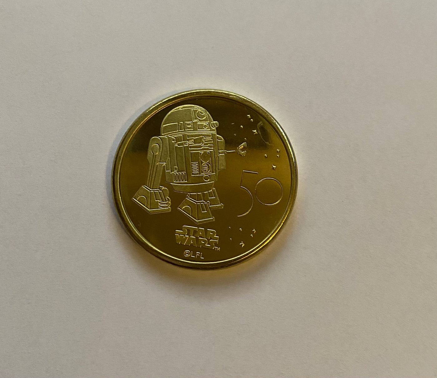 Disney Parks WDW 50th Magical Celebration Star Wars R2-D2 Coin Medallion New