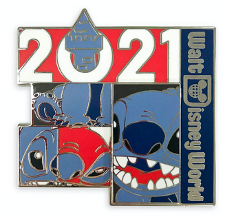 Disney Parks WDW 2021 Stitch Pin New with Card