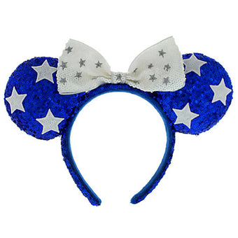 Disney Parks Minnie Mouse Stars Sequined Ears Headband New with Tags
