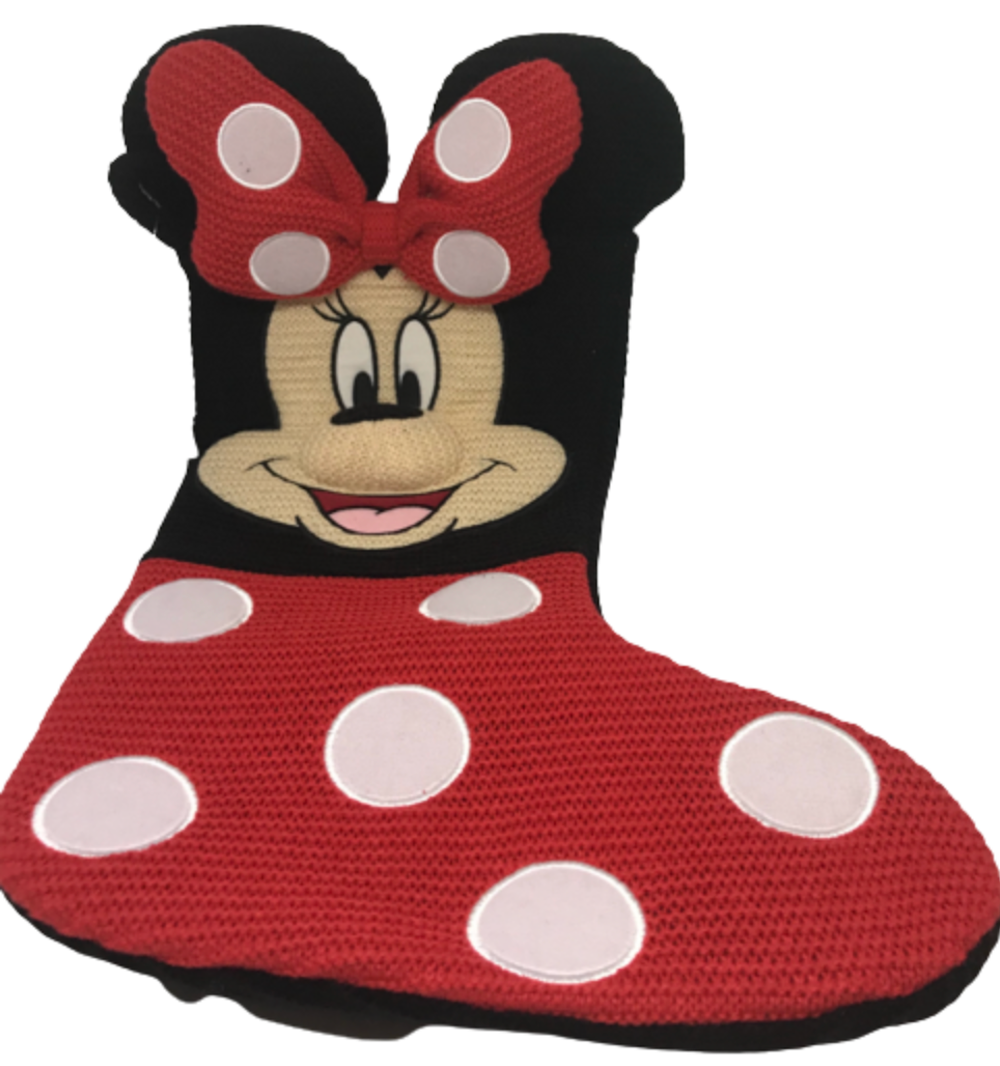 Disney Parks Minnie Mouse Knit Christmas Holiday Stocking New with Tags