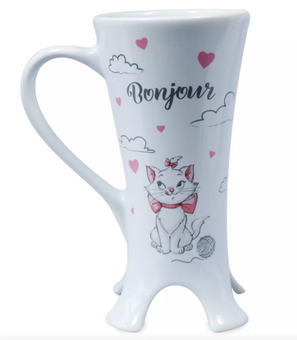 Disney Marie Eiffel Tower The Aristocats Ceramic Latte Coffee Mug New