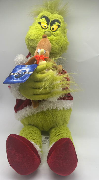 Universal Studios The Grinch with Max Dr. Seuss Santa Christmas Plush New w Tag