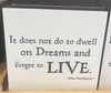 Universal Studios Harry Potter Albus "Dreams" Quote Sign New With Tag