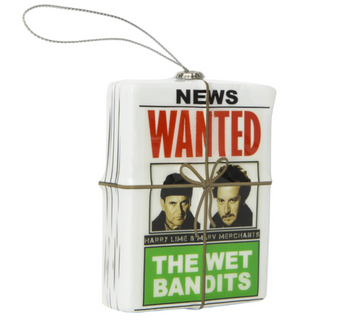 Home Alone The Wet Bandits Wanted Decoupage Christmas Tree Ornament New With Tag