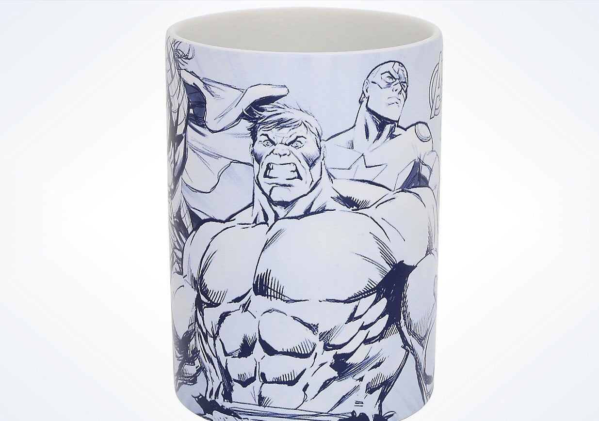 Disney Parks Marvel Avengers Assemble Sketch Ceramic Coffee Mug New