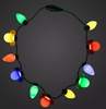 Disney Parks Mickey Retro Style Tree Light-Up Holiday Glow Necklace New