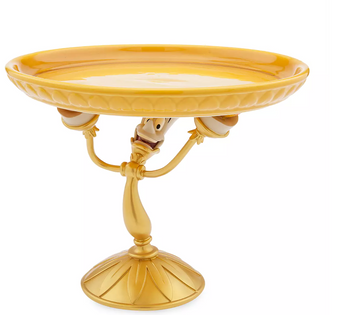Disney Beauty and the Beast Lumiere Deluxe Serving Platter Cake Stand New
