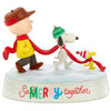 Hallmark Peanuts Snoopy and Charlie Brown Merry Together Figurine 4.25" New