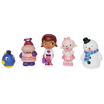 Disney Store Doc Mc Stuffins Bath Set Dottie Hallie Chilly Lambie Squeakers New