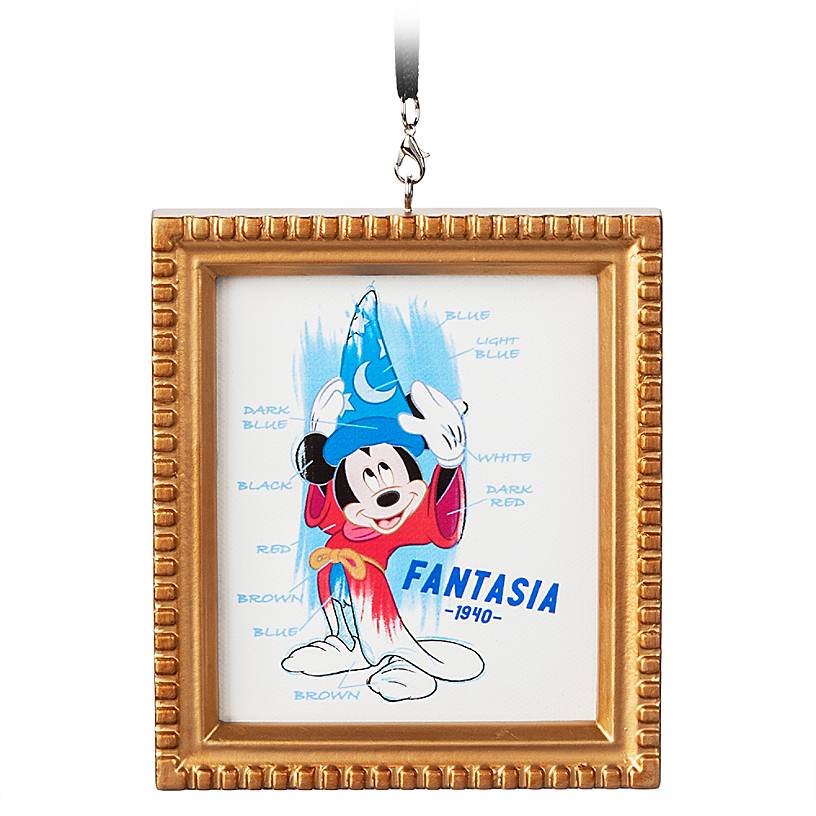 Disney Parks 2020 Ink & Paint Fanstasia 1940 Mickey Canvas Framed Ornament New