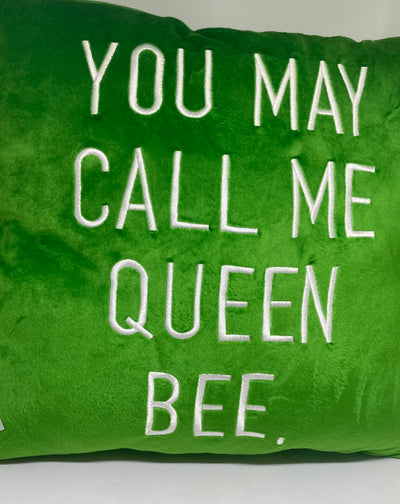 M&M's World Green You May Call Me Queen Bee Pillow Plush New with Tag