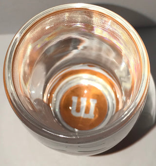 M&M's World Orange Big Face Clear Shot Glass New