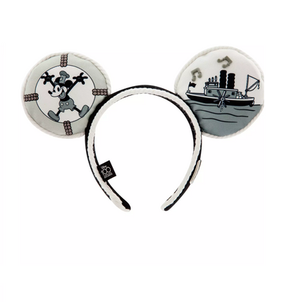 Disney 100 Celebration Mickey Steamboat Willie Ear Headband for Adults New Tag