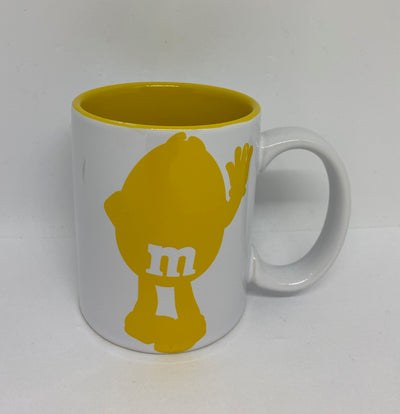 M&M's World Yellow Silhouette Oops I Mean I Meant to do That Coffee Mug New