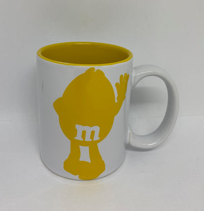 M&M's World Yellow Silhouette Oops I Mean I Meant to do That Coffee Mug New