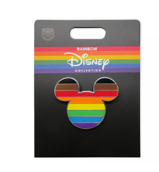 Disney Parks Rainbow Collection Mickey Icon Intersectional Flag Pin New w Card