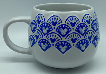 Disney Parks Homestead Blue Mickey Icons 21oz Coffee Mug New