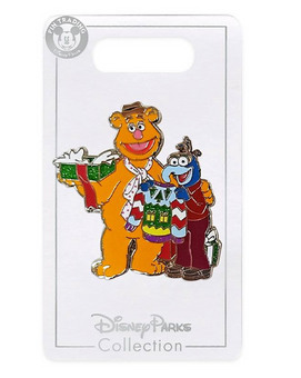 Disney Parks The Muppets Fozzie and Gonzo Christmas Holiday Pin New with Card