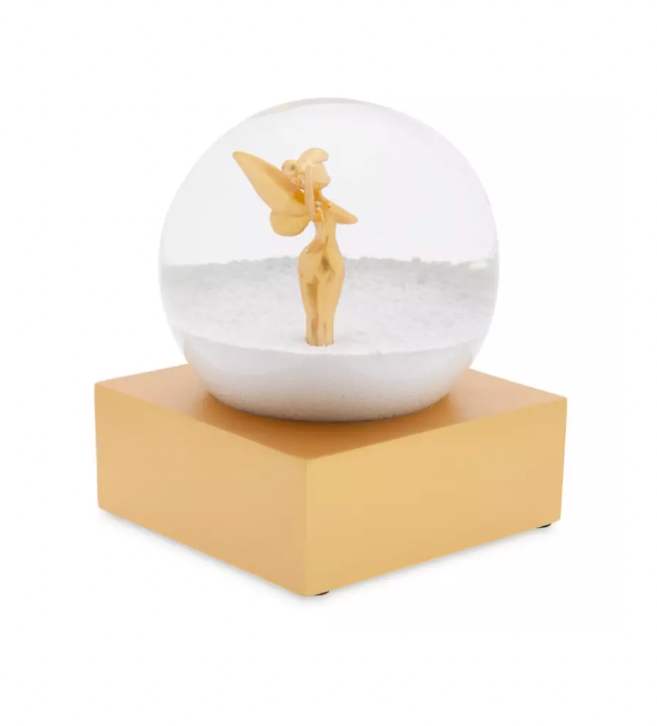 Disney Christmas Holiday Icy Winter Mini Gold Tinker Bell Snowglobe New