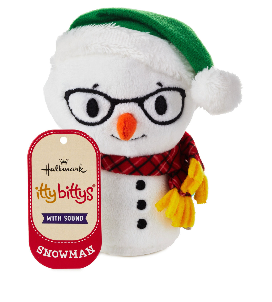 Hallmark Itty Bittys Snowman Holiday Christmas Talking Plush New with Tag