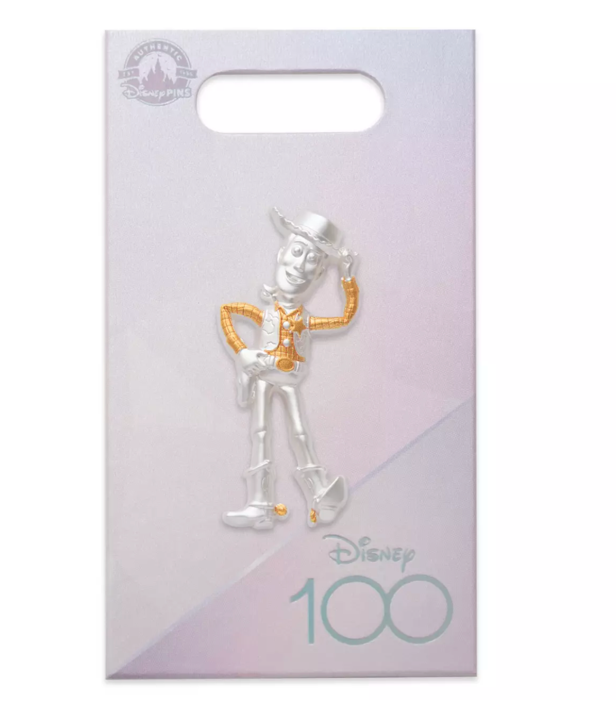 Disney 100 Years of Wonder Celebration Toy Story Woody 3D Pin New w Card