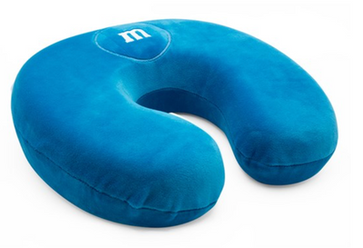 M&M's World Blue Characters Memory Foam Travel Neck Pillow New with Tag