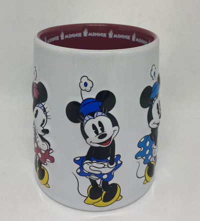 Disney Parks Minnie Mouse Relief Ceramic Coffee Mug New